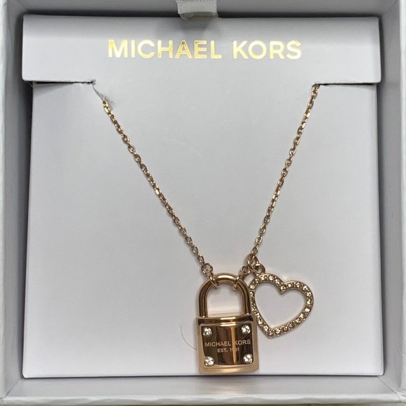 Michael Kors Jewelry - NWT - Michael Kors Rose Gold Charm Necklace